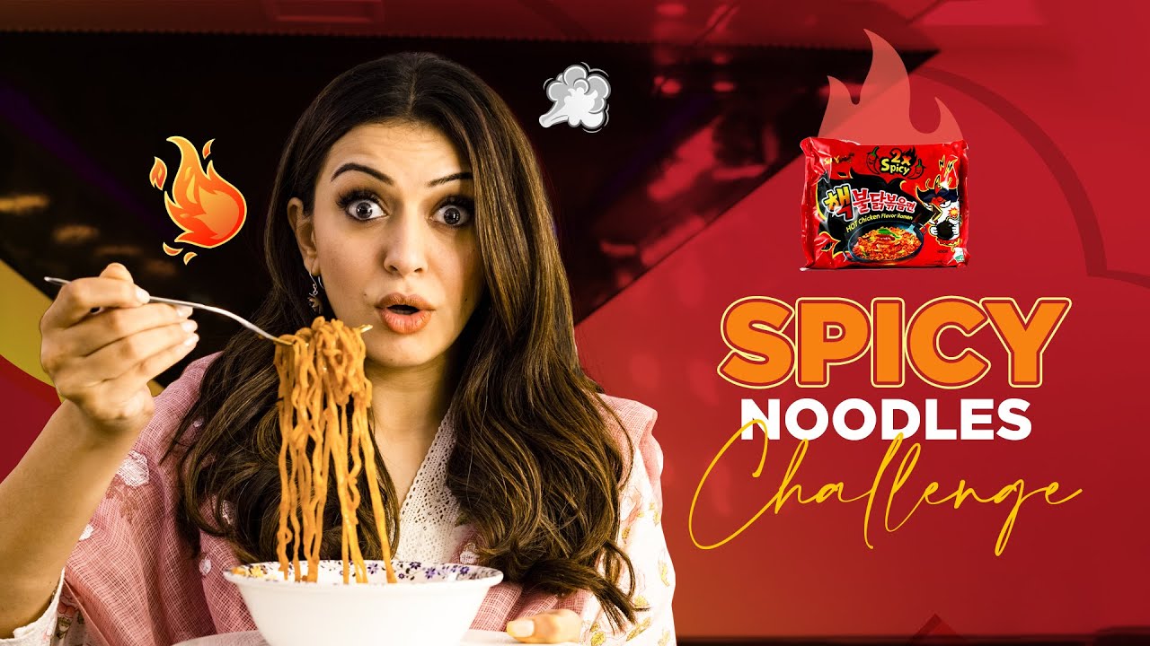 Spicy Noodles Challenge🔥 || Samyang Korean 2X Spicy Noodles || Hansika Motwani || Silly Monks